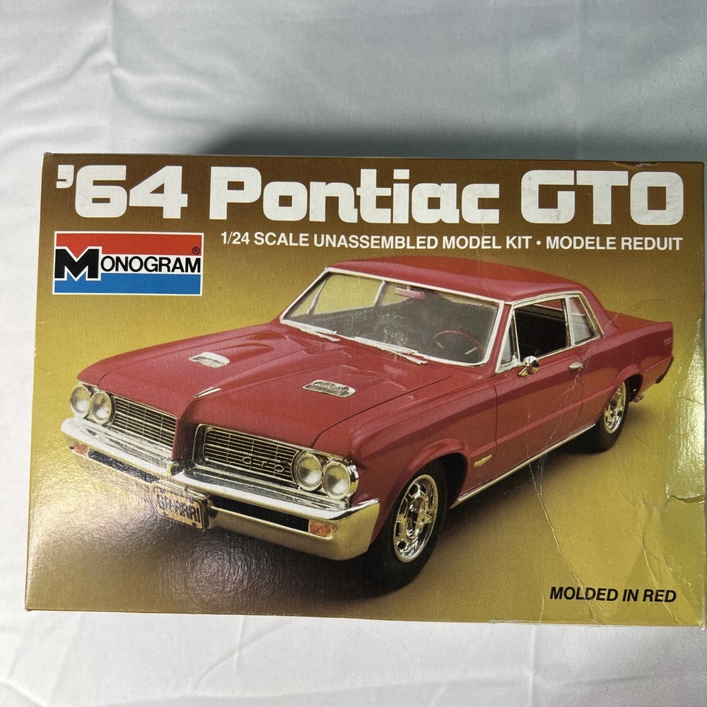 Monogram # 2714 1964 Pontiac GTO Open Unbuilt kit 1/24 Scale Open Box